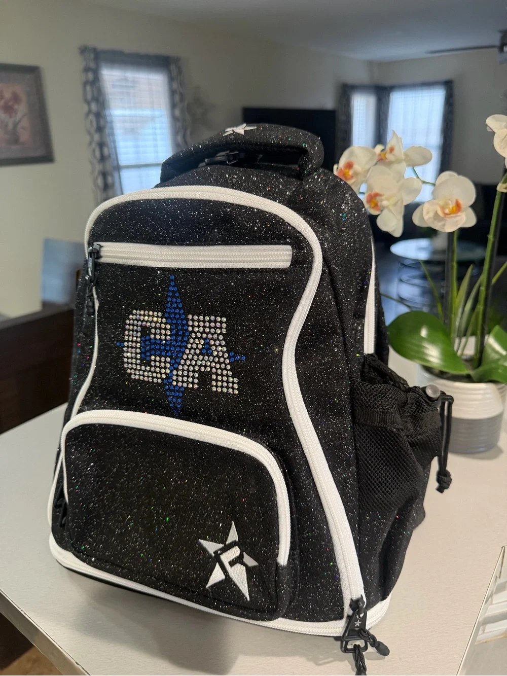 Rebel Athletics- California Allstars Rhinestoned Black “MINI” Backpack